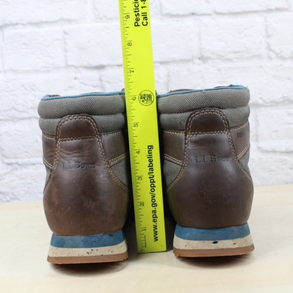 LL BEAN Tek 2.5 WP Katahdin Hiking Boots Ash Leather Mesh Size 9.5 M